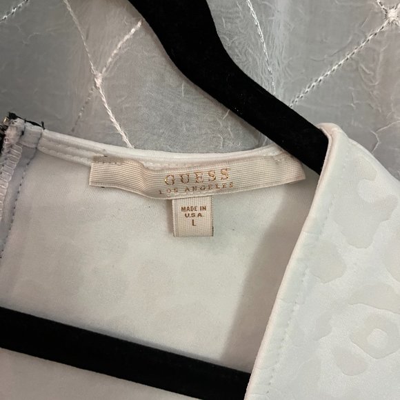 white guess peplum tank top size large - Picture 3 of 5